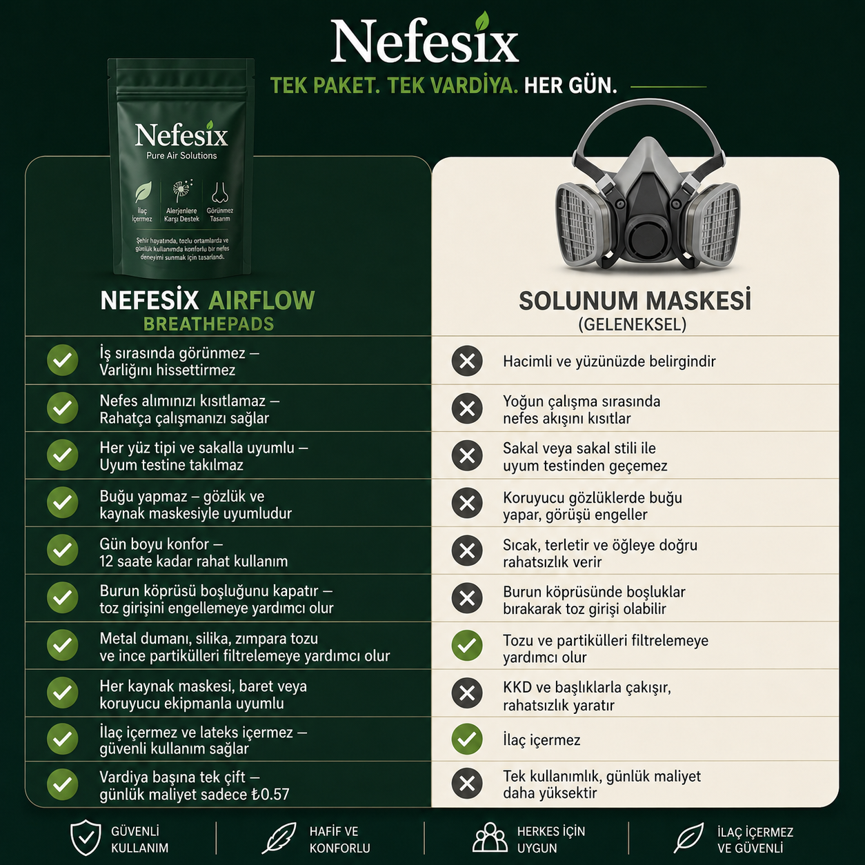 30'lu NefesiX Burun Filtresi